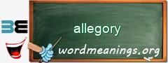 WordMeaning blackboard for allegory